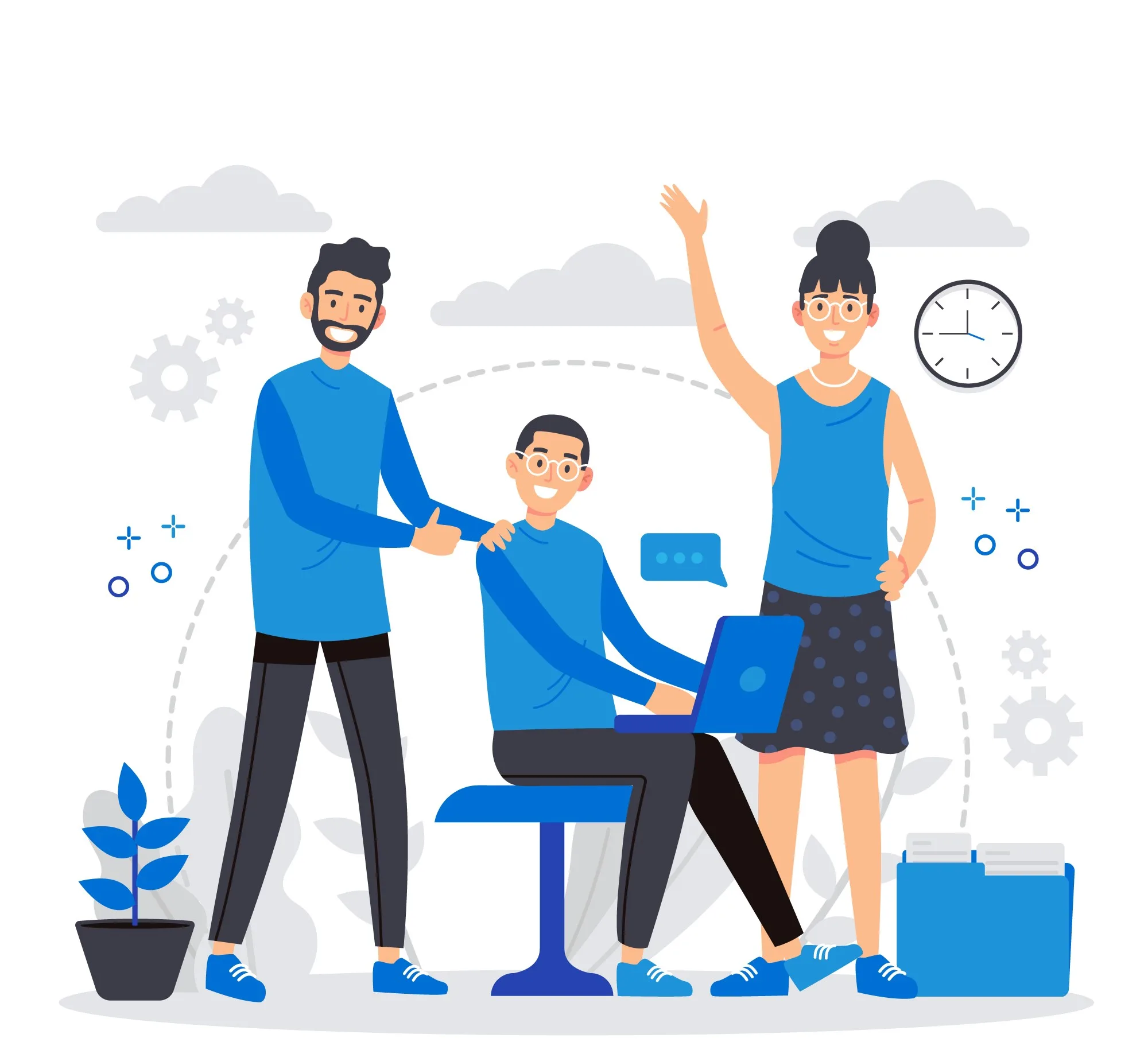 Professional Digital Marketing Team Collaboration